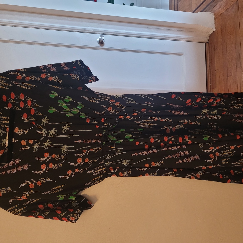 Tucker Black and Orange Abstract Dress